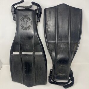 Aqua-Lung Mens 2 Rocket Fin Black US Divers Vented Scuba Diving Fins Made in USA